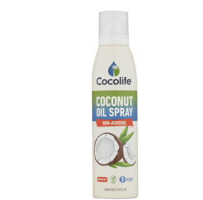 Coconut oil spray to lubricate your koors.